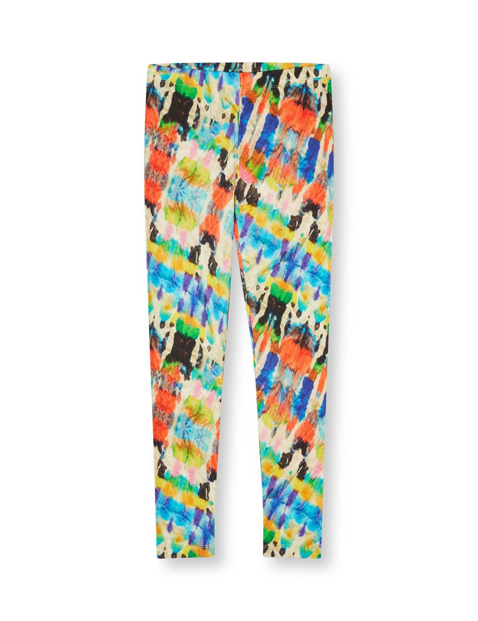 2x2 Cotton AOP Lulu Leggins, Blur Fleur AOP/Lemon Zest