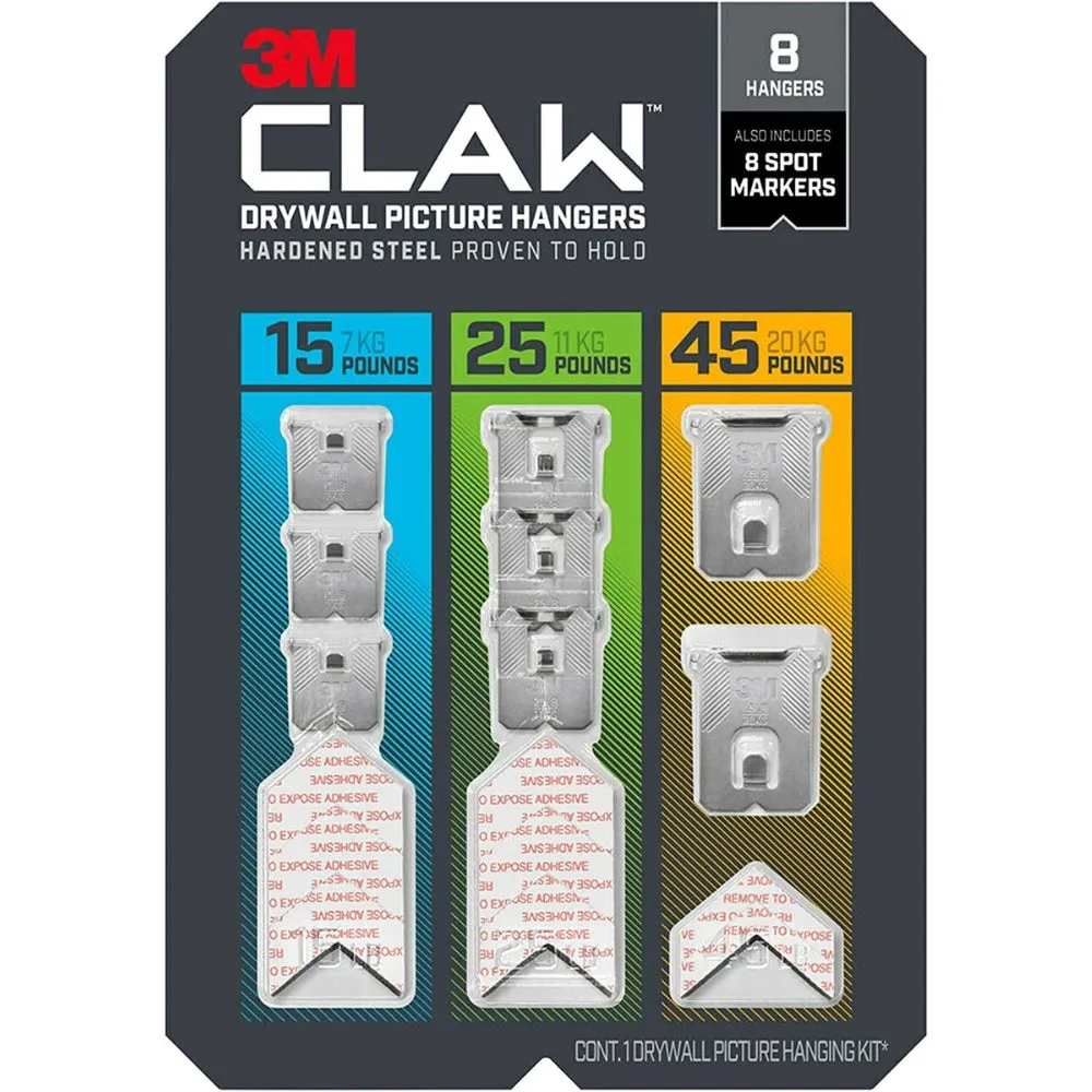 3M Claw - Crochets pour cadres avec marqueur, assortis