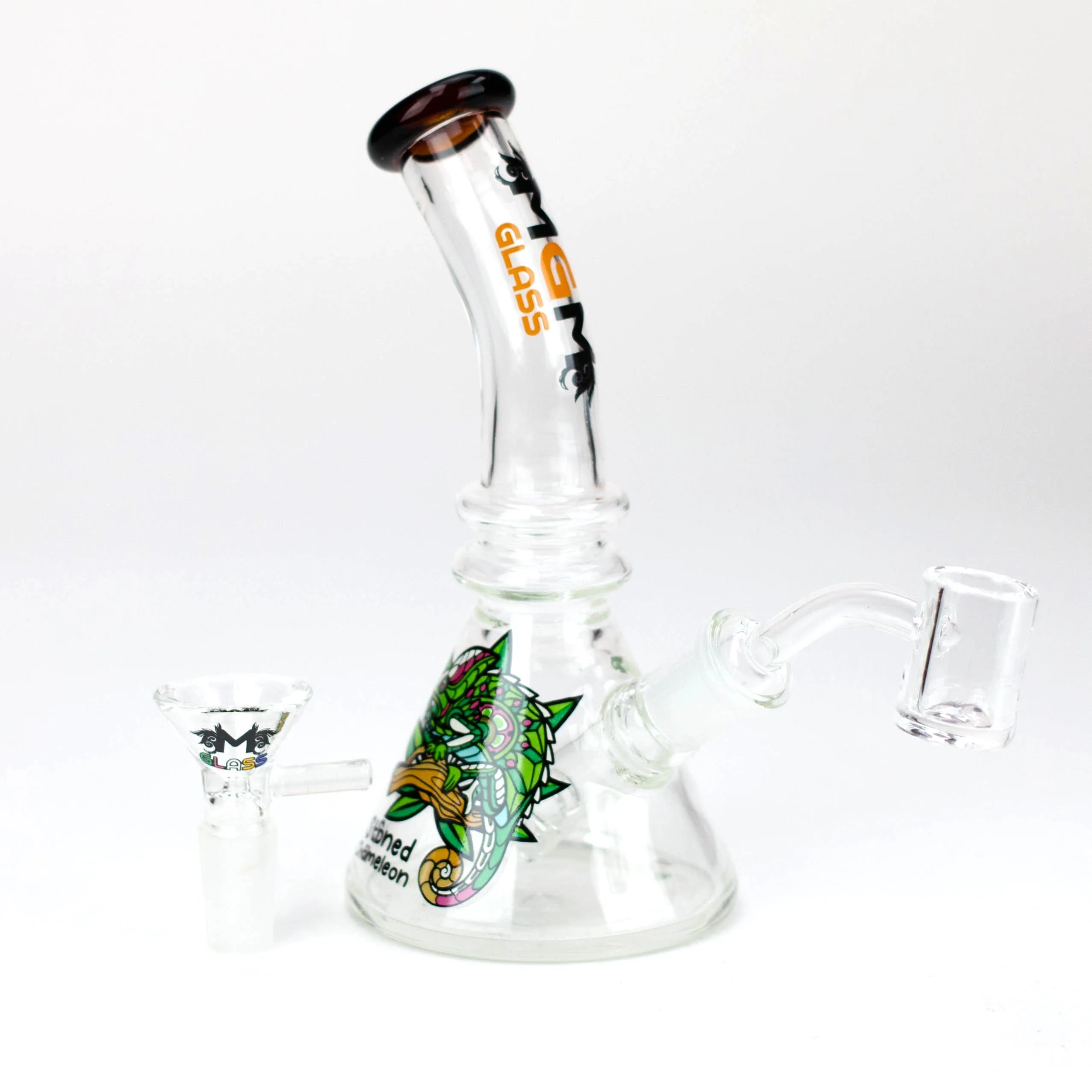 6.3" MGM Glass Beaker Bong Graphic