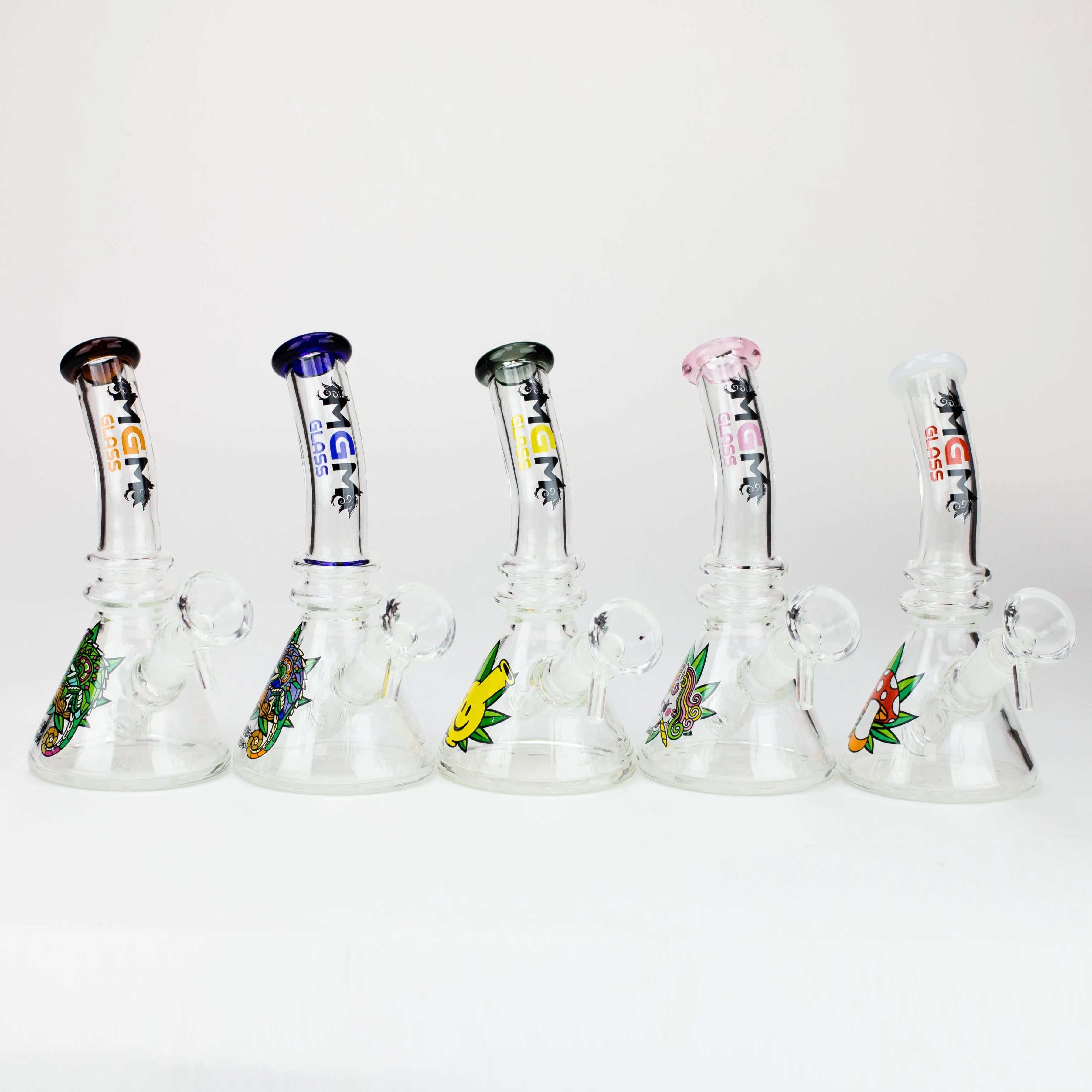 6.3" MGM Glass Beaker Bong Graphic