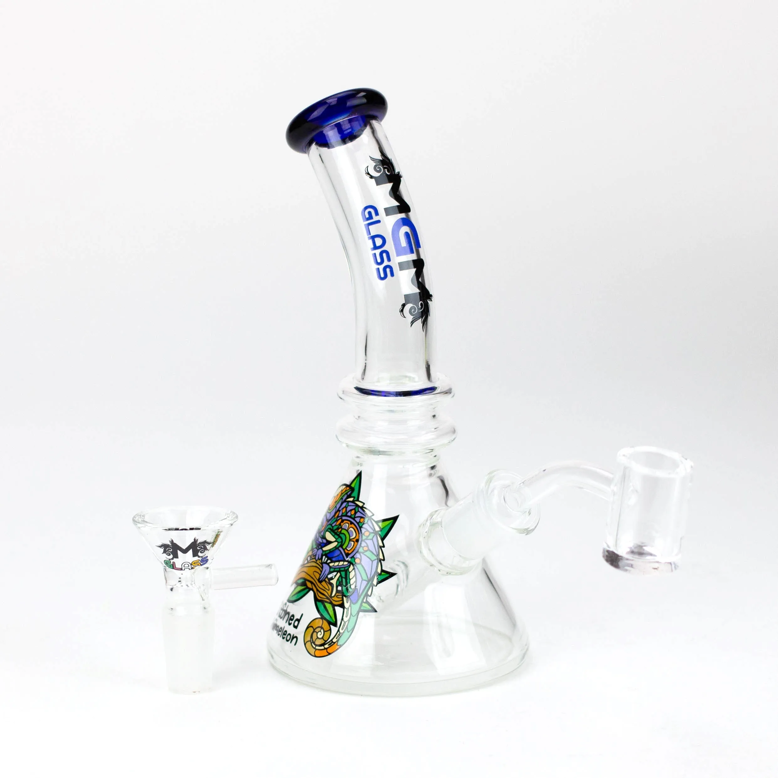 6.3" MGM Glass Beaker Bong Graphic