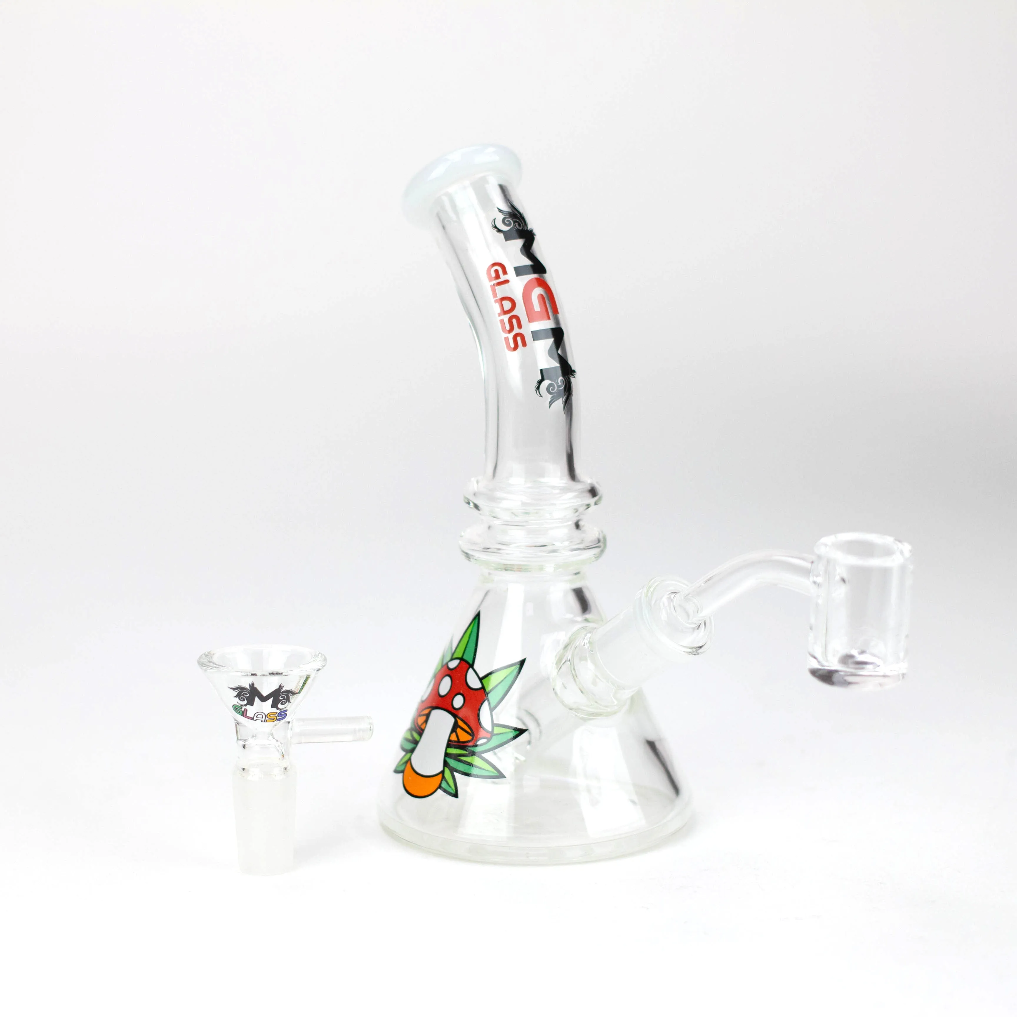 6.3" MGM Glass Beaker Bong Graphic