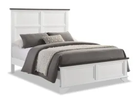 Abigail 3-Piece Queen Bed - White and Grey