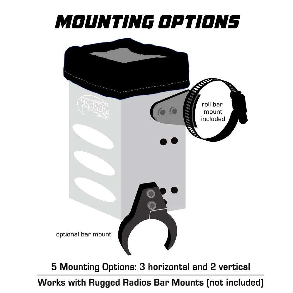 Aluminum Handheld Radio Box with Universal Mounting - by Rugged Radios