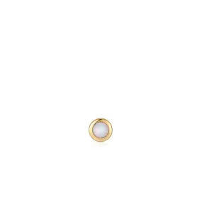 Ania Haie Gold Kyoto Opal Bezel Barbell Single Earring