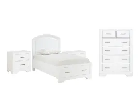 Arista 5-Piece Twin Storage Bedroom Package - White