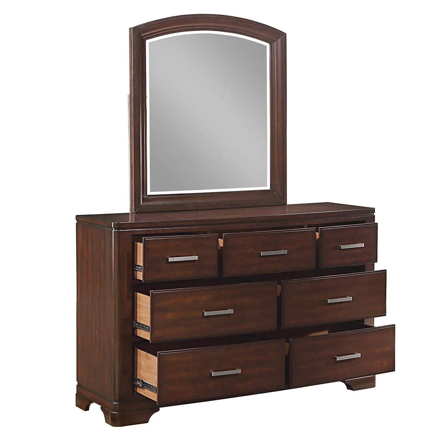 Arista 6-Piece Twin Storage Bedroom Package - Brown Cherry