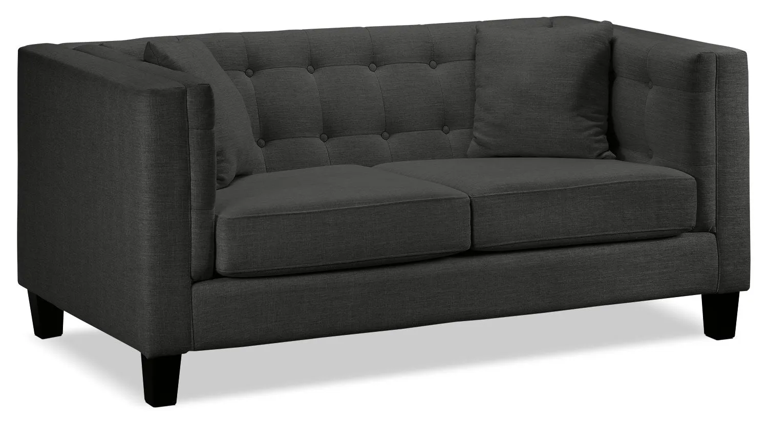 Astin Sofa and Loveseat Set - Dark Grey