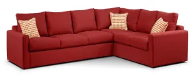 Athina  2-Piece Sectional with Left-Facing Queen Sofa Bed - Cherry