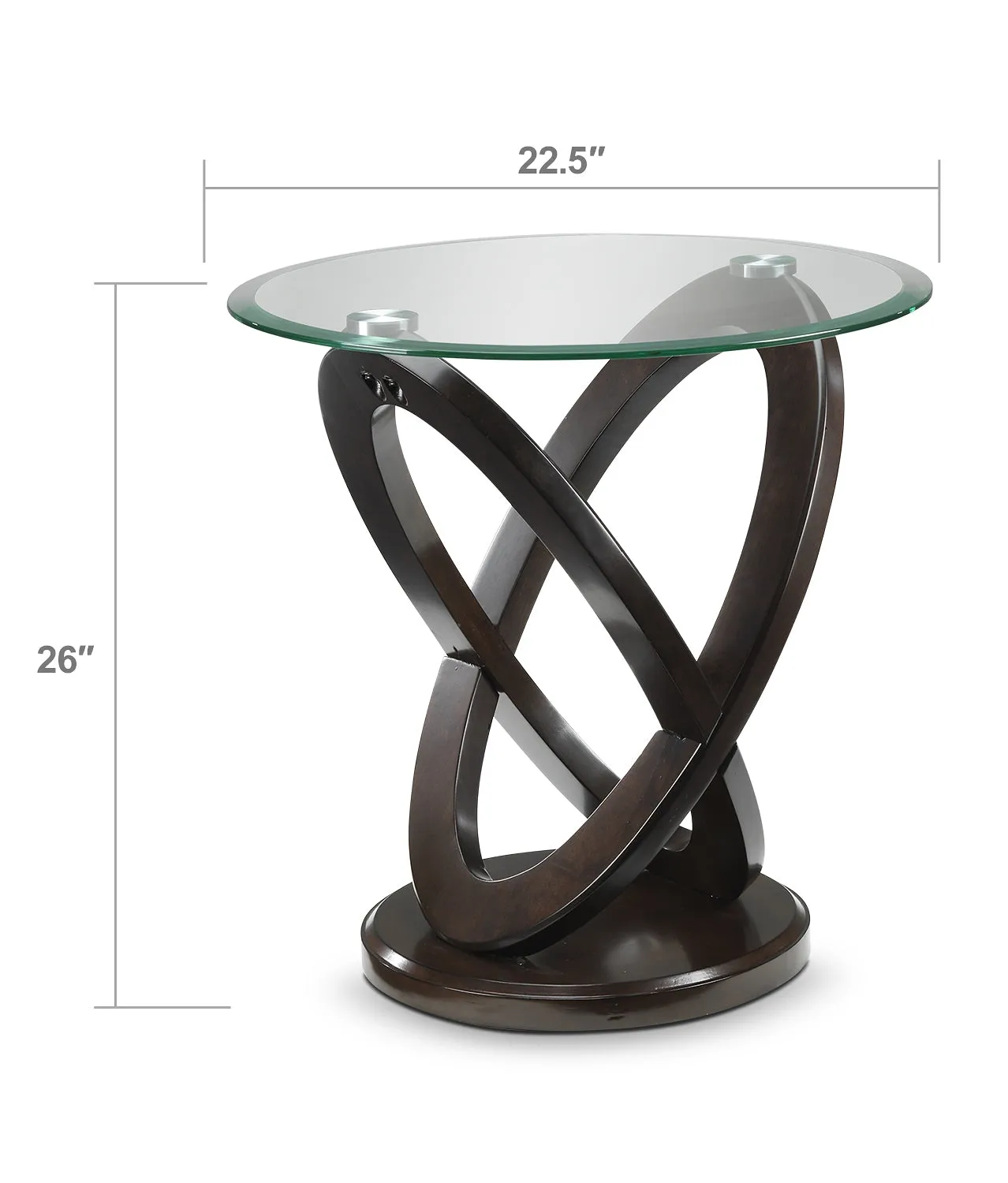 Atomic 22.5" End Table - Brown Cherry