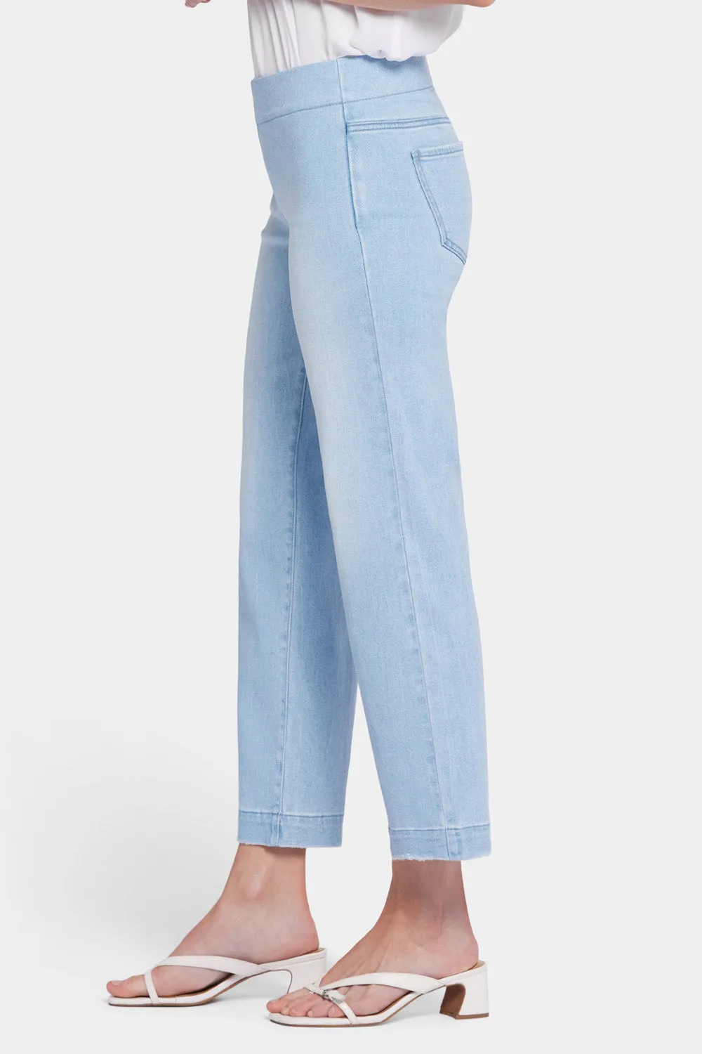 Bailey Relaxed Straight Ankle Pull-On Jeans - Santorini