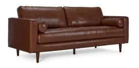 Bari Leather Sofa - Cobblestone