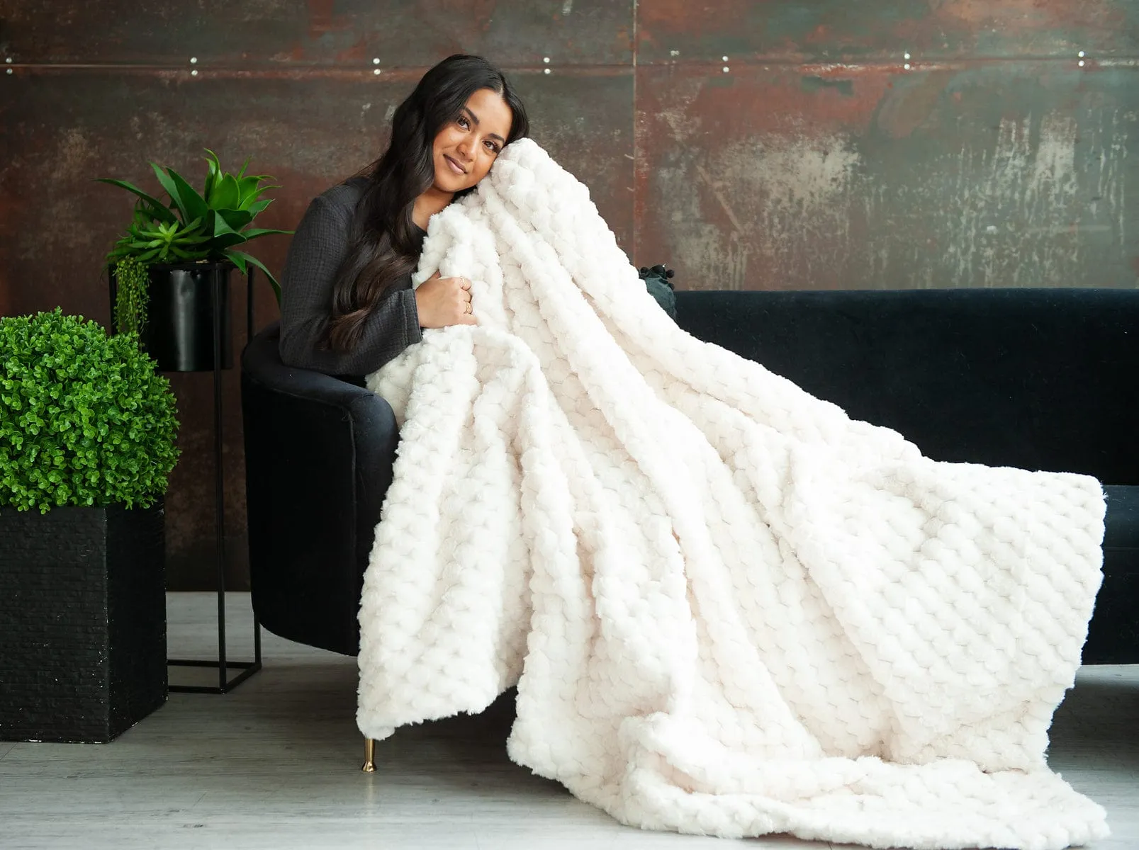 Belgian Waffle Cream Blanket