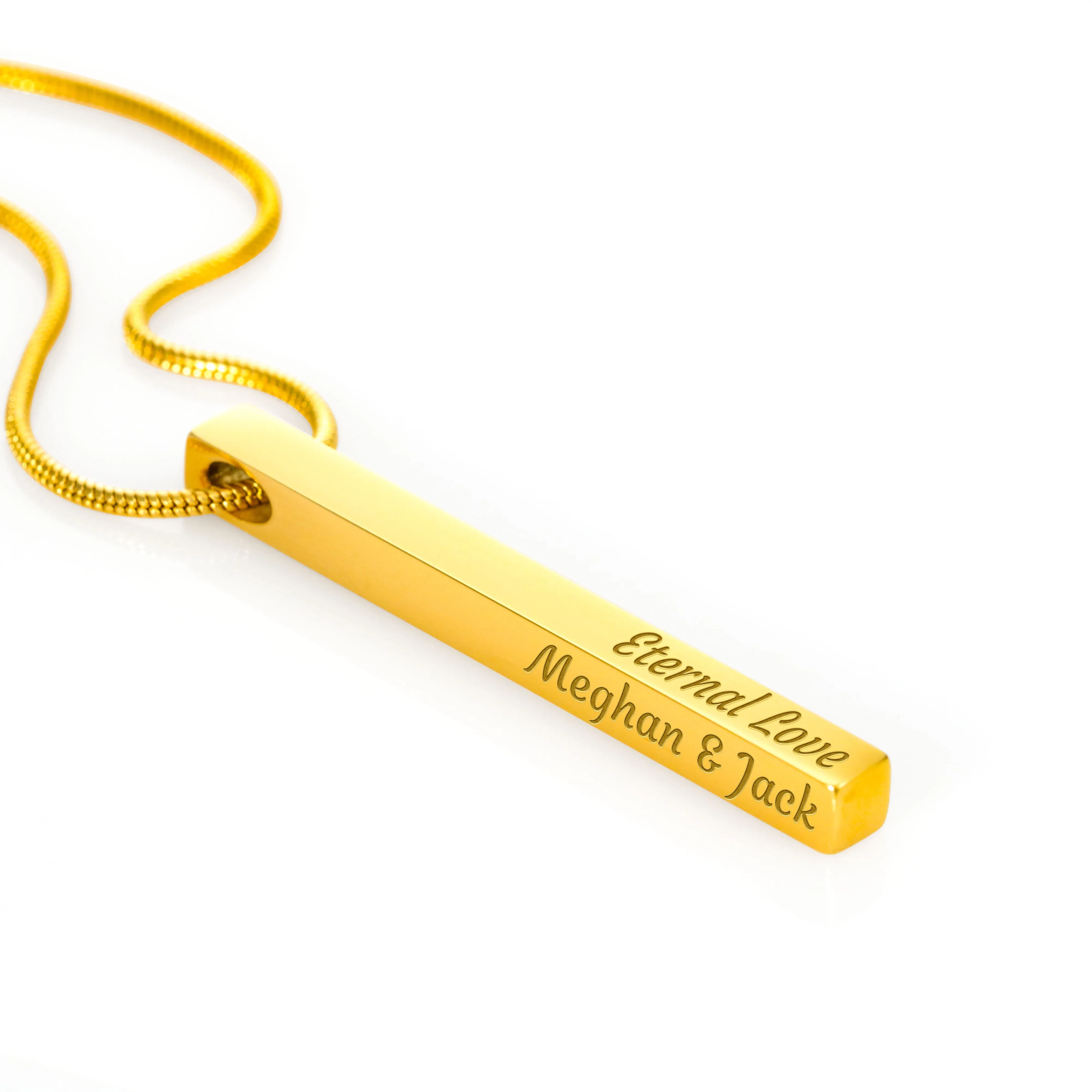 Best Valentine Day Gifts For Her Custom 4 Sided Stick Bar Necklace