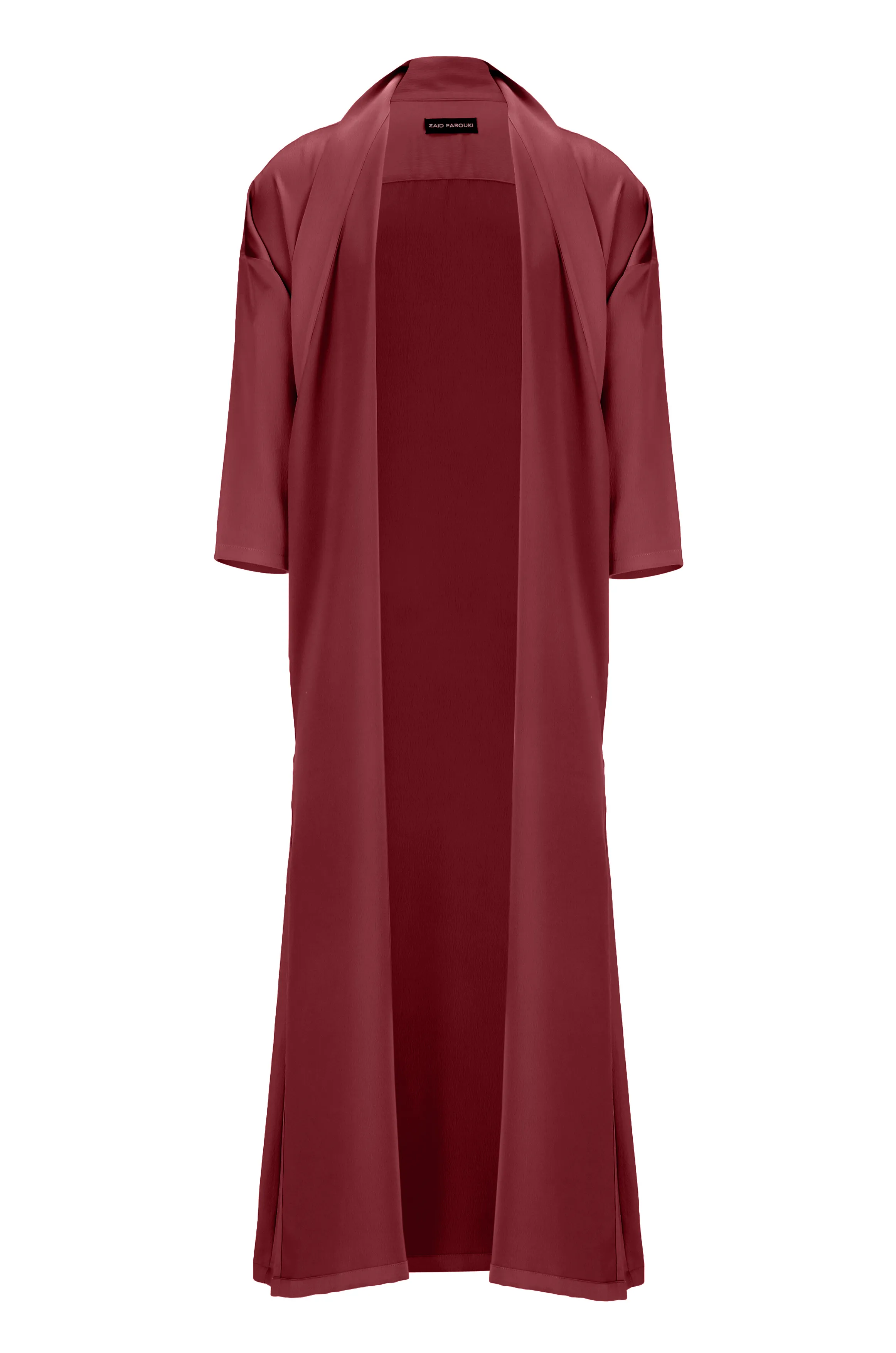 Blood Red Tie Detail Bisht