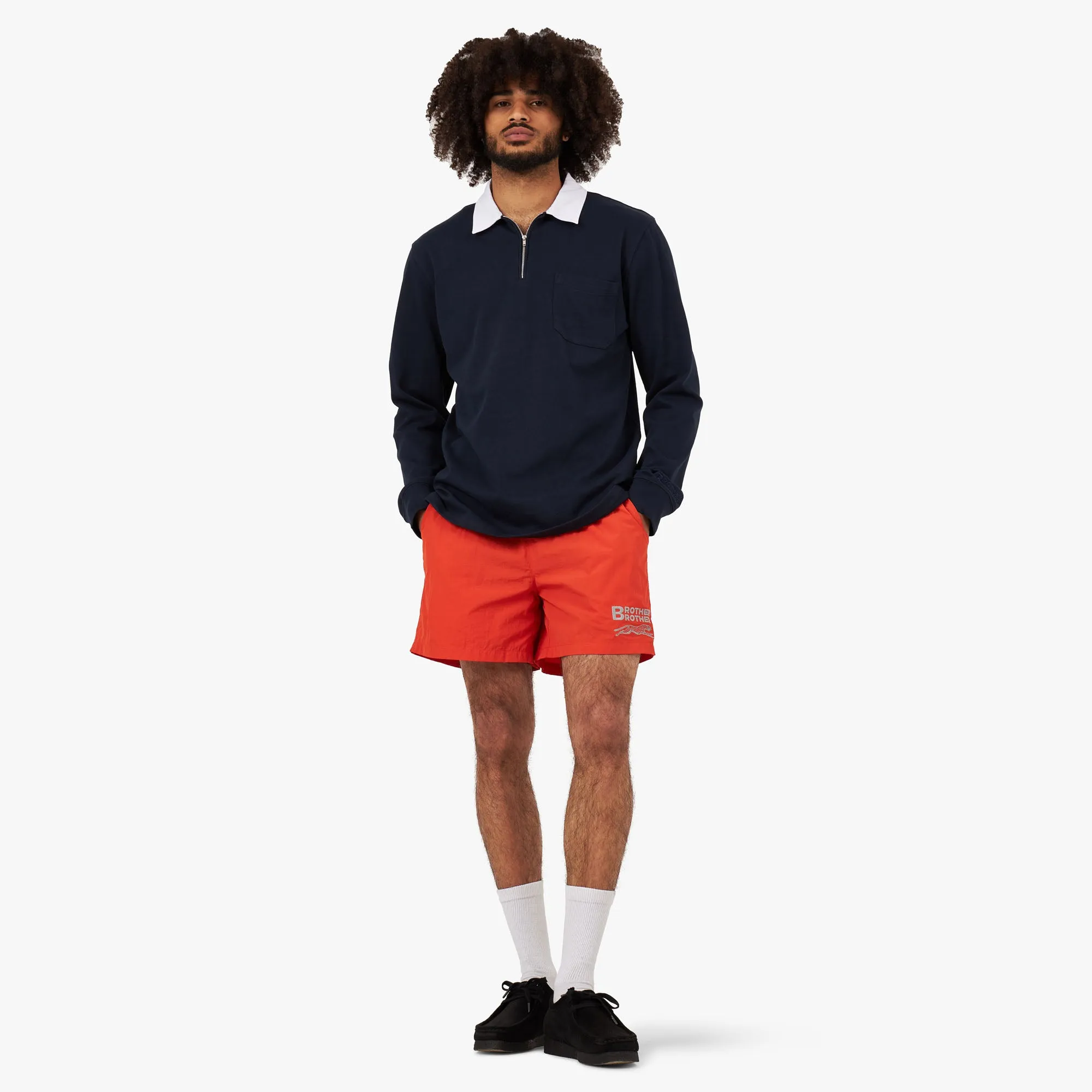 Brother Brother Nylon Baggie Shorts / Persimmon