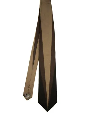 Brown & Black 1940s Style Arrowhead Design Tie