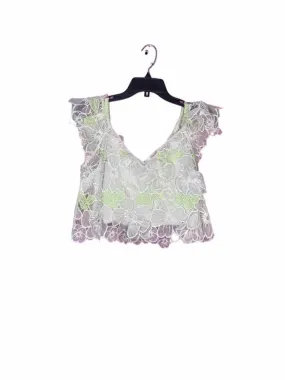 by Anthropologie cream and lime green Size S Shirt