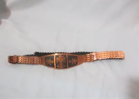 Coppertone FETISH Southwestern Cowgirl Native Style Eagle Belt Hinged Vintage Boho Hippie