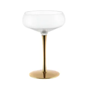 Coupe Glass Gold Stem 240ml