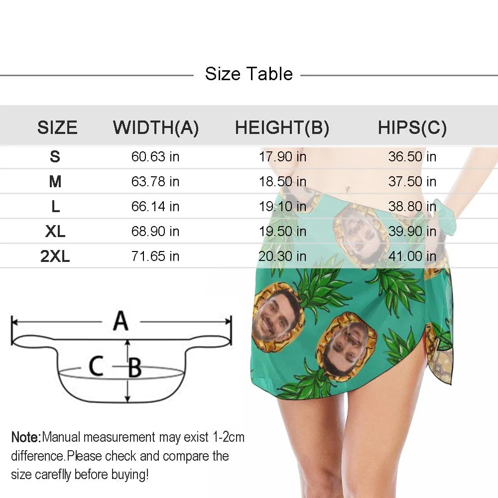 Couple Beach Summer Swimwear Custom Photo Love Heart Beach Shorts&Beach Wrap