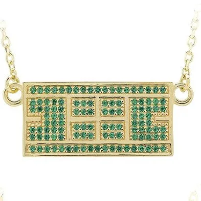 CZ Tennis Court Necklace Medium 14kt gp