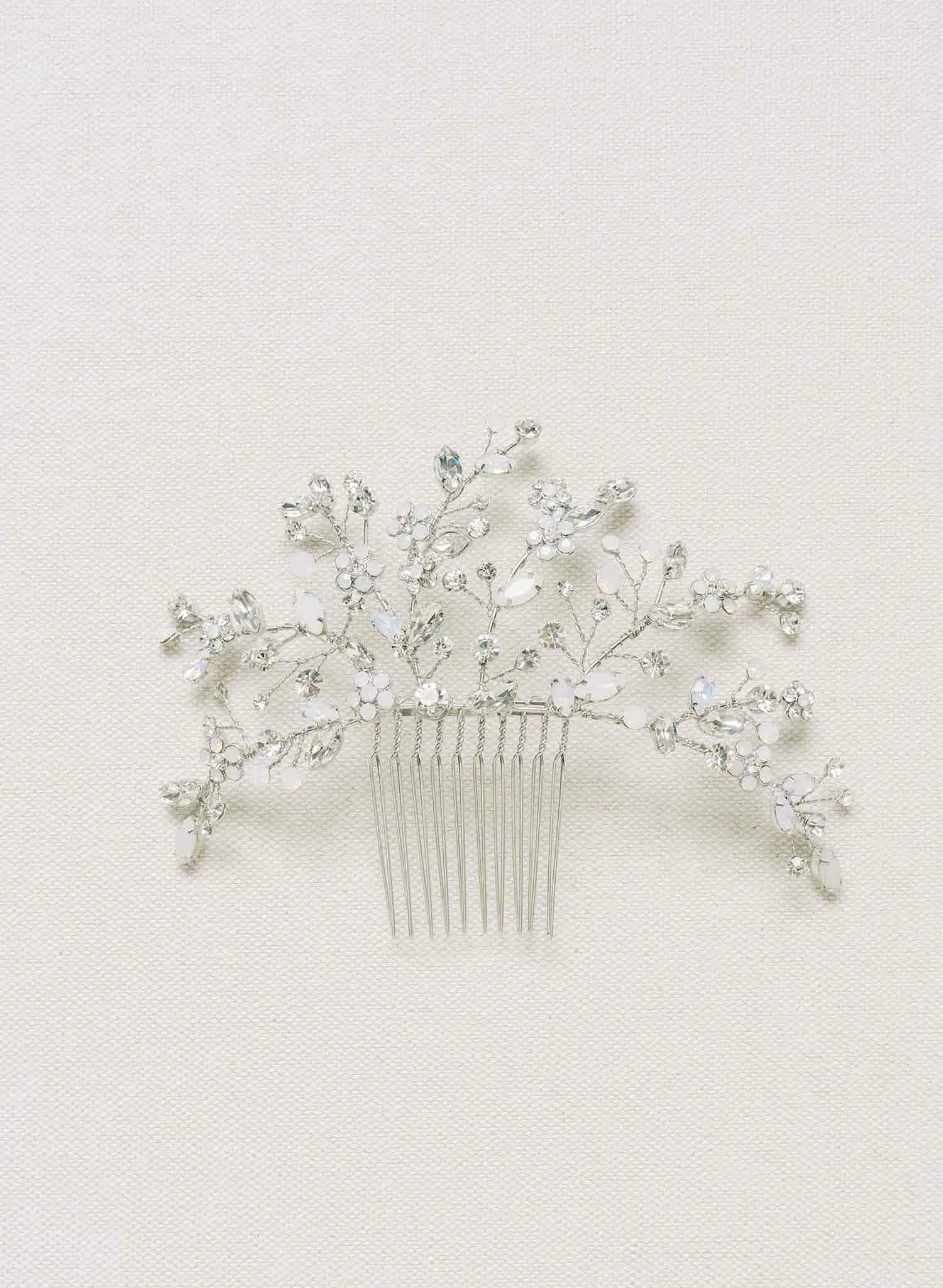 Dancing blossoms crystal spray comb - Style #2145