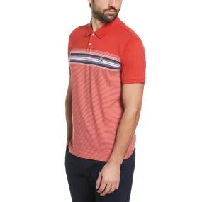 Engineered Stripe Print Polo