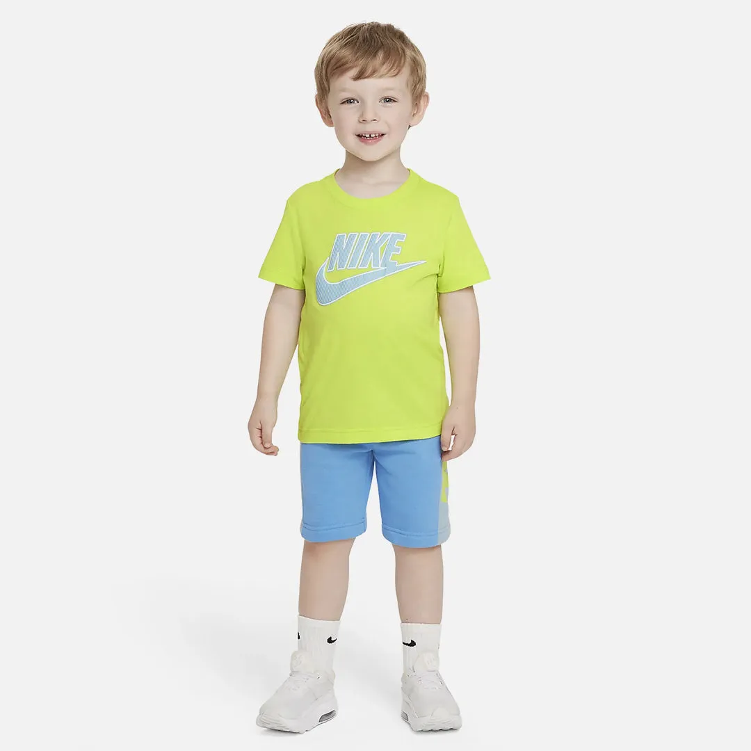 Ensemble T-shirt/Short Nike Amplify Enfant - Bleu/Jaune