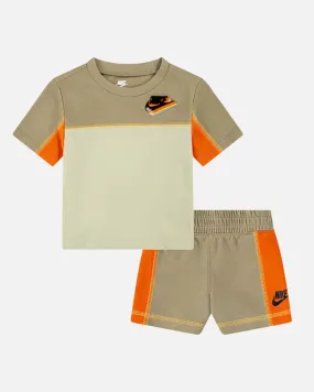 Ensemble T-shirt/Short Nike Bébé - Beige/Kaki