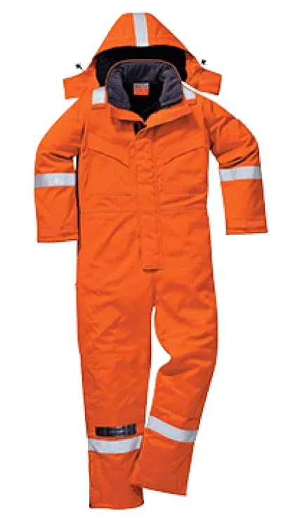 Flame retardant Anti-Static Insulated Heavyweight FRAS Hi Vis Winter Coverall-FR53