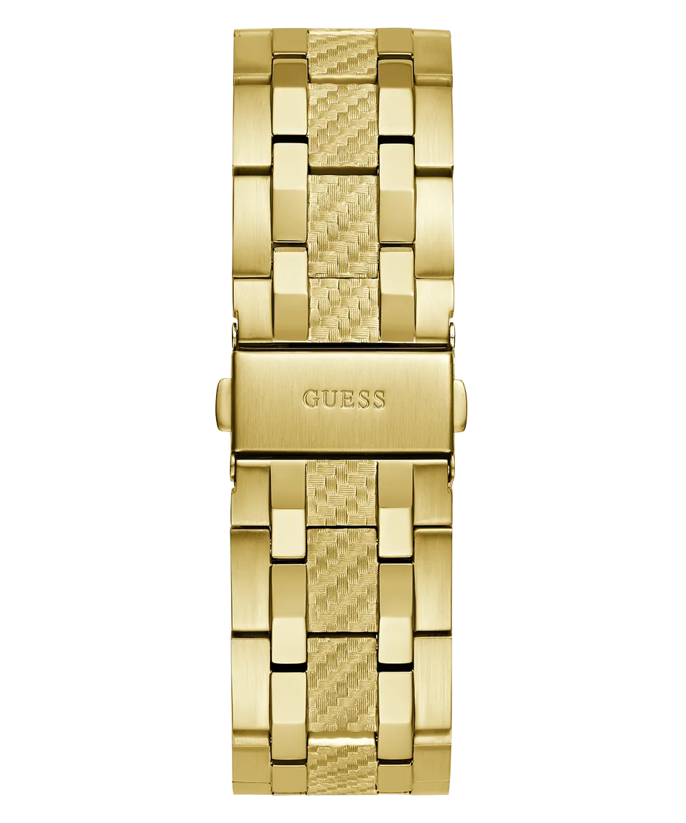 GUESS Mens Gold Tone Multi-function Watch