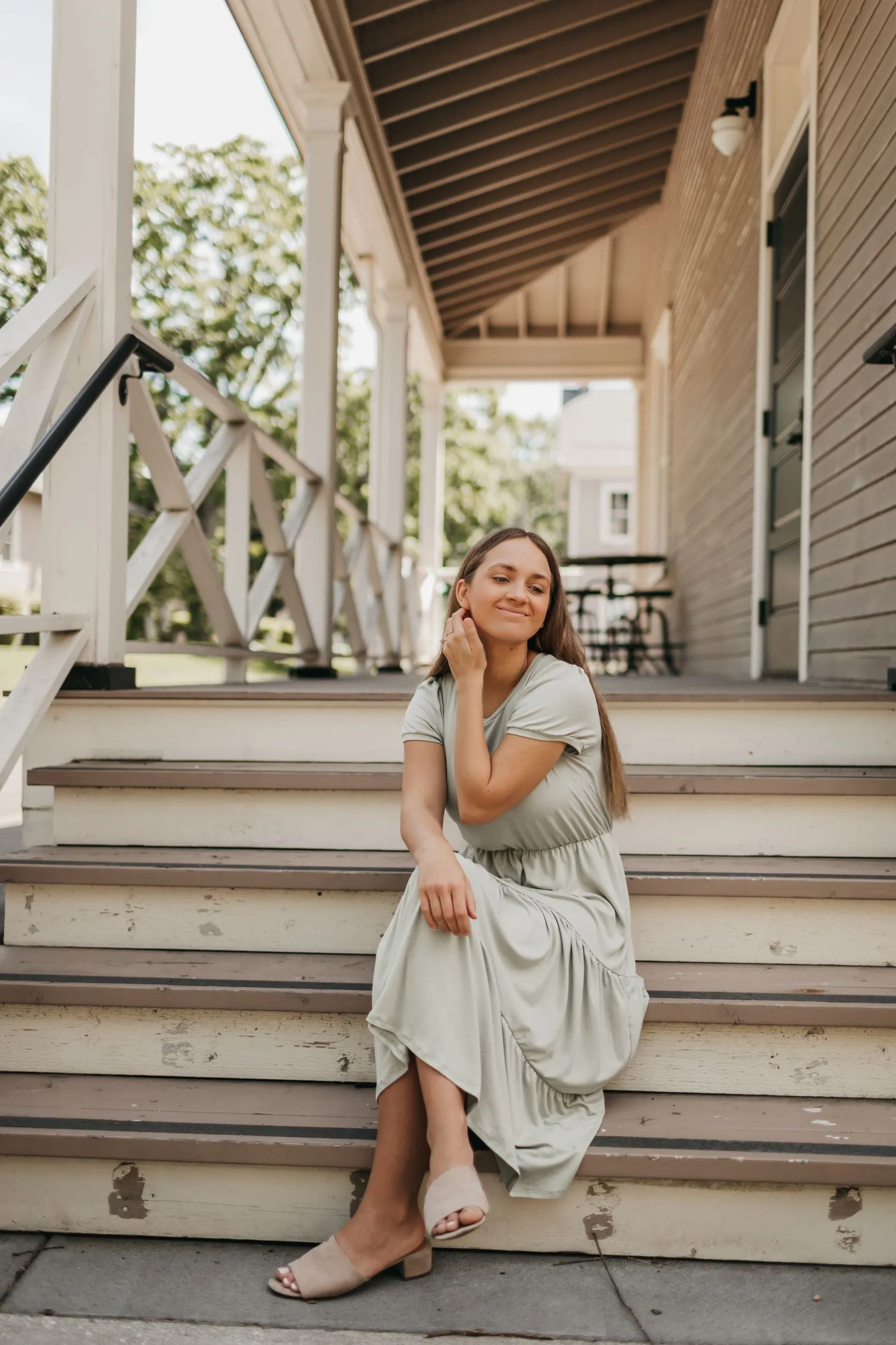 Hannah Midi Dress in Sage