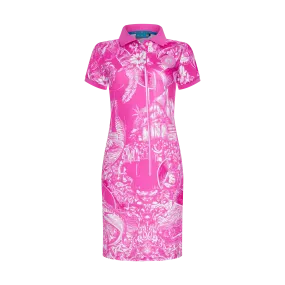 HERITAGE BREAST CANCER AWARENESS POLO DRESS-PINK