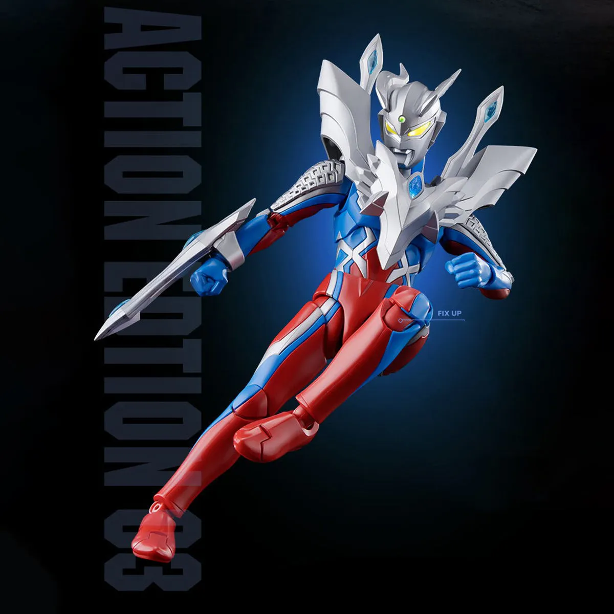 HiPlay Blokees Assembly Model Kits: Legend Series - Ultraman Ultimate Zero, Mecha Musume Style, Height 20cm Miniature