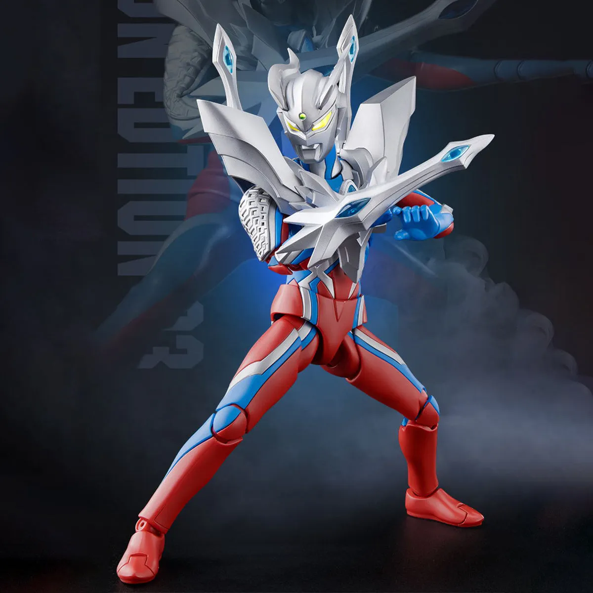 HiPlay Blokees Assembly Model Kits: Legend Series - Ultraman Ultimate Zero, Mecha Musume Style, Height 20cm Miniature