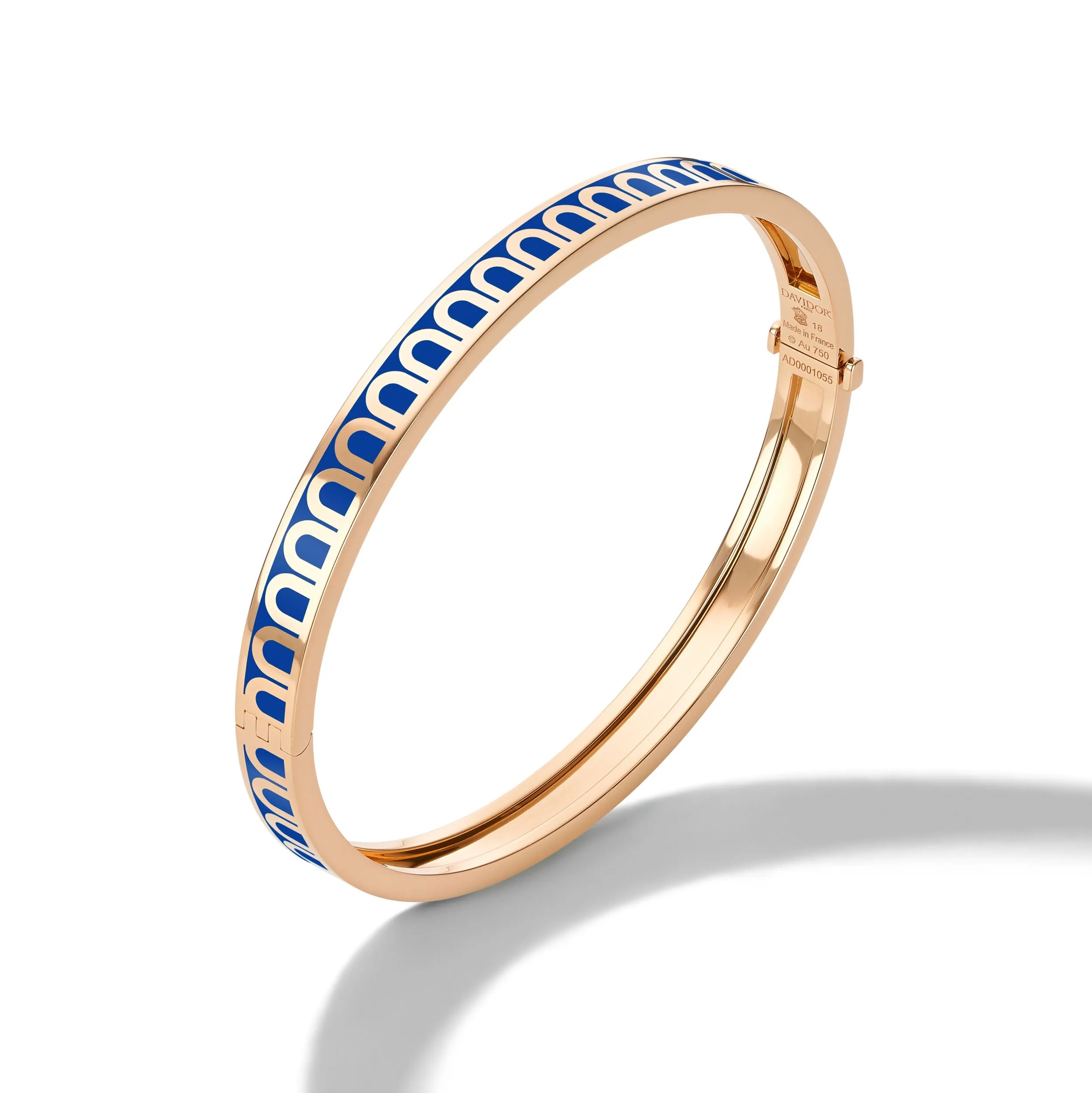 L'Arc de DAVIDOR Bangle PM, 18k Rose Gold with Lacquered Ceramic