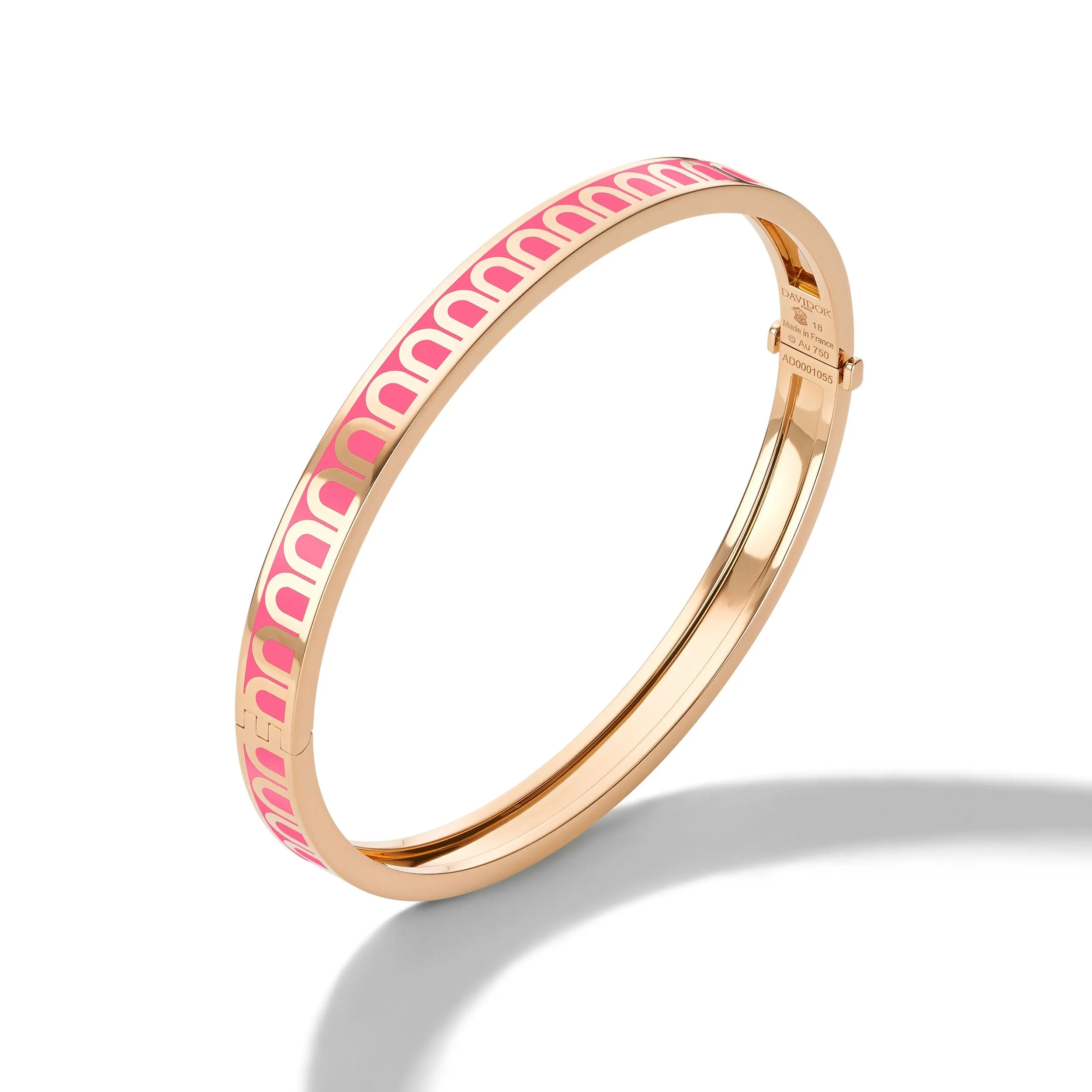 L'Arc de DAVIDOR Bangle PM, 18k Rose Gold with Lacquered Ceramic