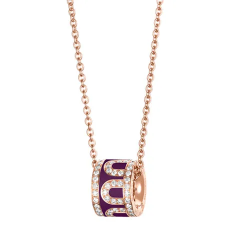 L'Arc de DAVIDOR Bead, 18k Rose Gold with Lacquered Ceramic and Palais Diamonds