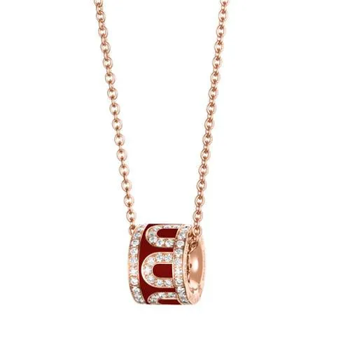 L'Arc de DAVIDOR Bead, 18k Rose Gold with Lacquered Ceramic and Palais Diamonds