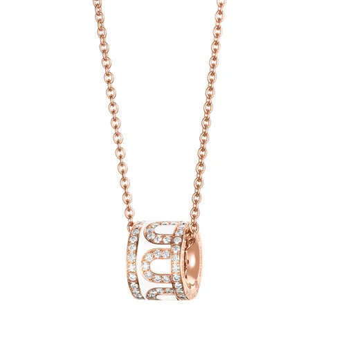 L'Arc de DAVIDOR Bead, 18k Rose Gold with Lacquered Ceramic and Palais Diamonds