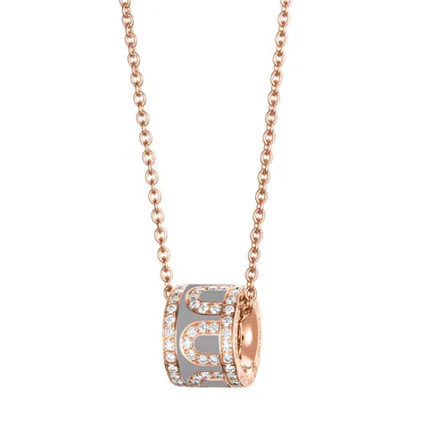 L'Arc de DAVIDOR Bead, 18k Rose Gold with Lacquered Ceramic and Palais Diamonds