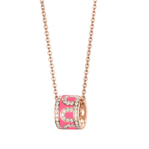 L'Arc de DAVIDOR Bead, 18k Rose Gold with Lacquered Ceramic and Palais Diamonds