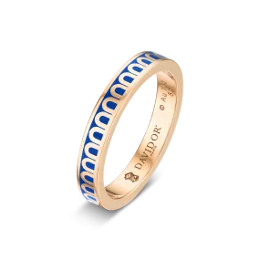 L'Arc de DAVIDOR Ring PM, 18k Rose Gold with Riviera Lacquered Ceramic