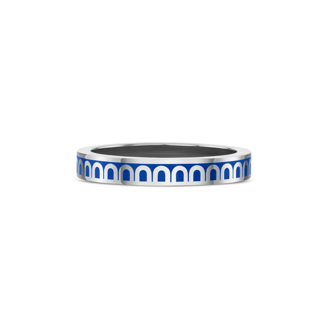 L'Arc de DAVIDOR Ring PM, 18k White Gold with Riviera Lacquered Ceramic