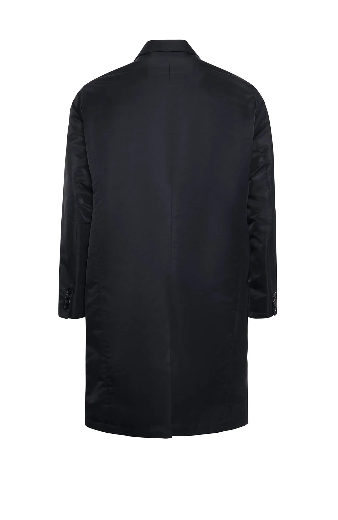 LEO BLACK DOUBLE BREAST RAINCOAT