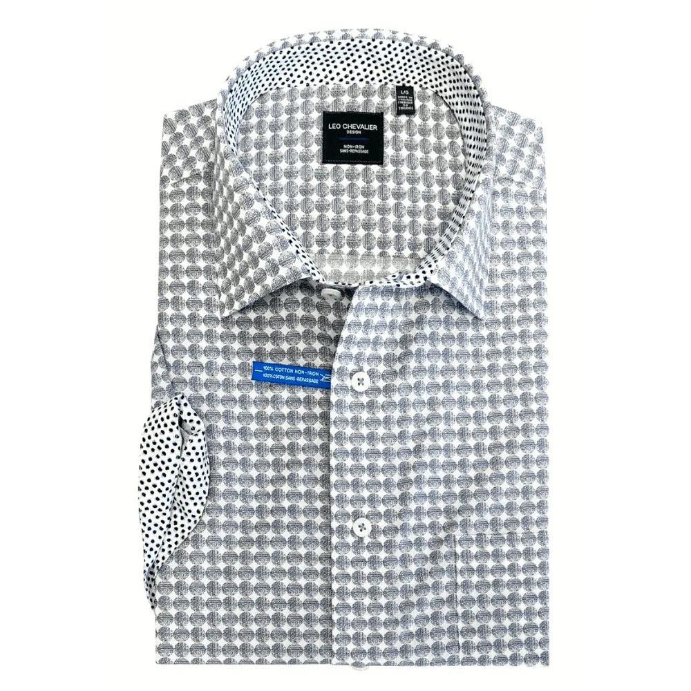 Leo Chevalier Non-Iron Short Sleeve Sports Shirt 524355 1900