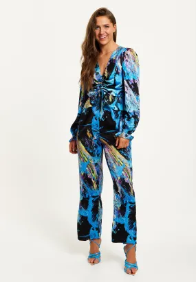 Liquorish Multicolour Abstract Print Jumpsuit