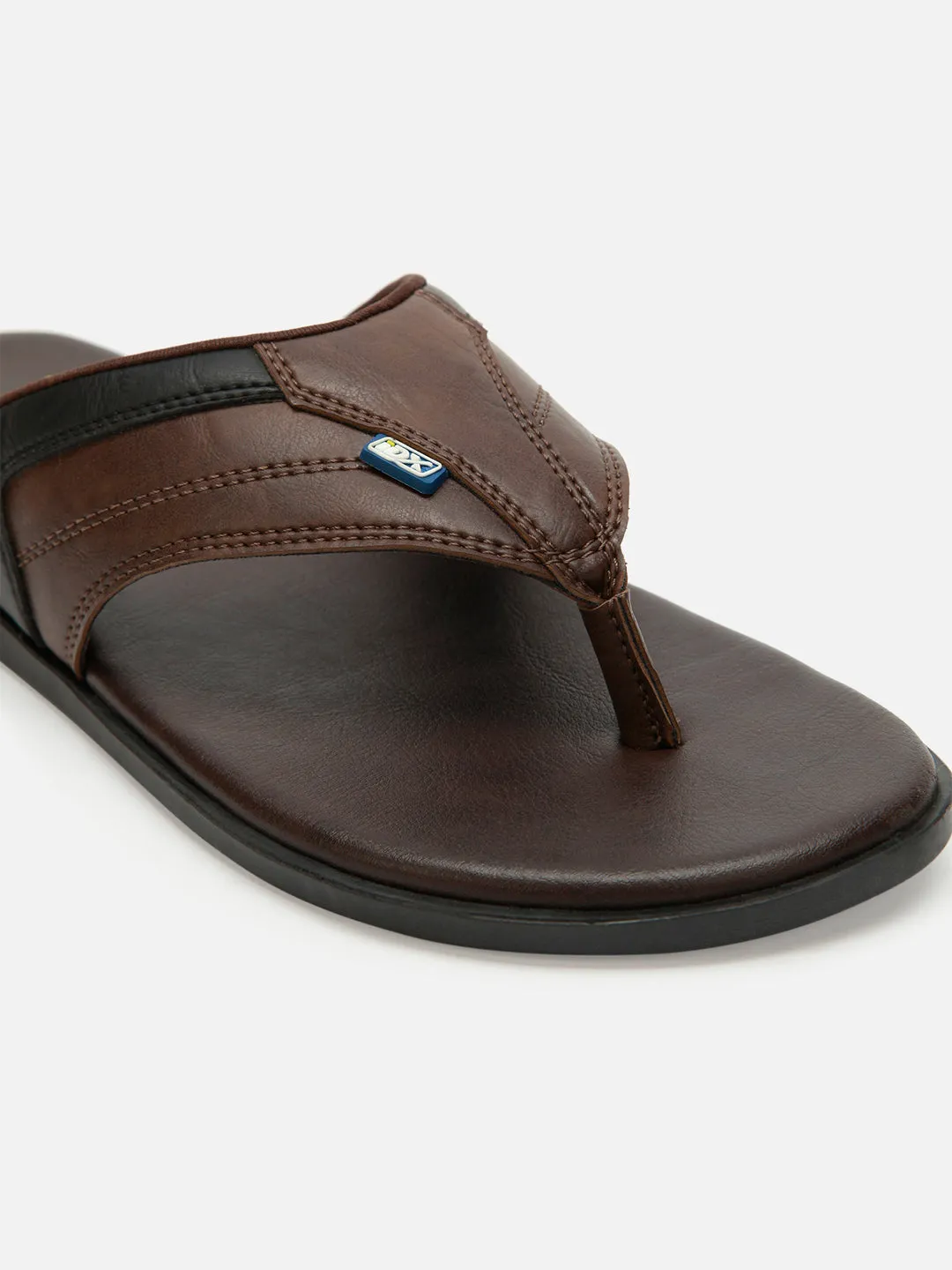 Men's Brown Navy Thong Style Sandal (IX5001)