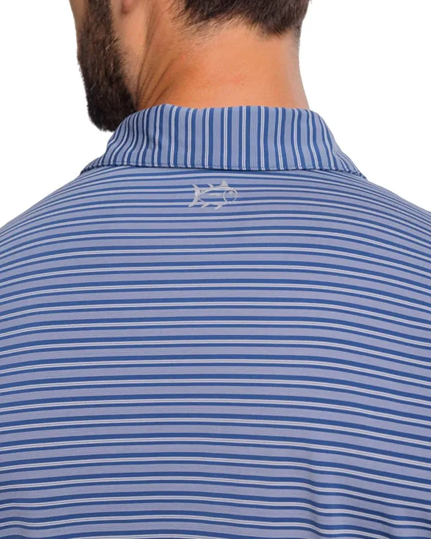 Mens Shortsleeve Brreeze Bowen Stripe Performance Polo